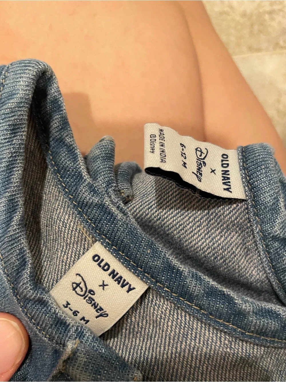 NWT 90’s Disney Dumbo Embroidered Baby Denim Romper